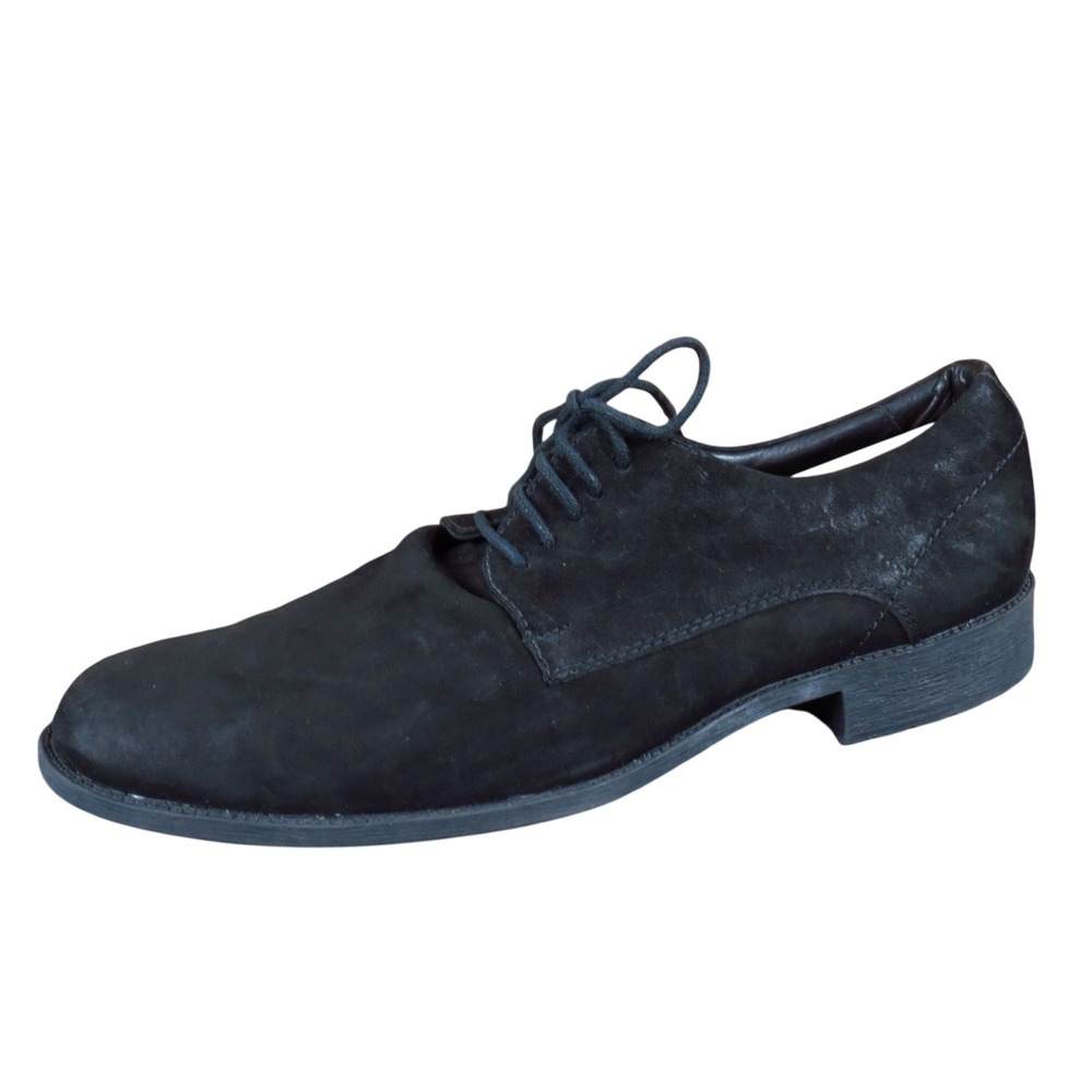 Santo Triana Men Derby Shoe Size 11.5 Formal Business Casual Black Suede Lace Up